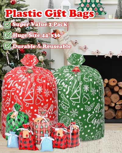 Assorted Sizes 34Pcs Christmas Gift Bags W69616
