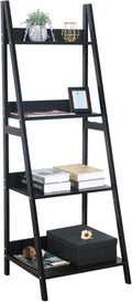Walnut 4 Tier Ladder Shelf Bookcase Z621763