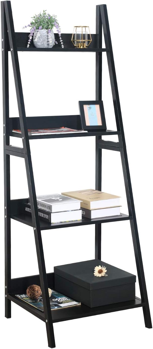 Walnut 4 Tier Ladder Shelf Bookcase Z621763