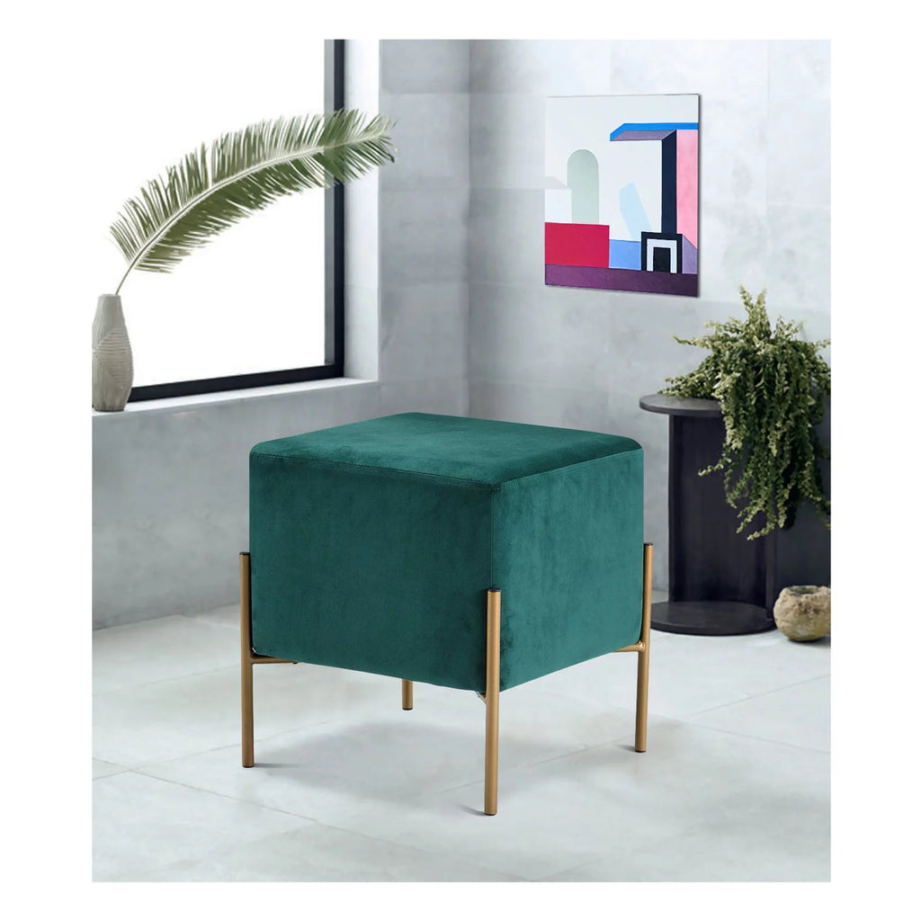Black Velvet Ottoman Stool E967757