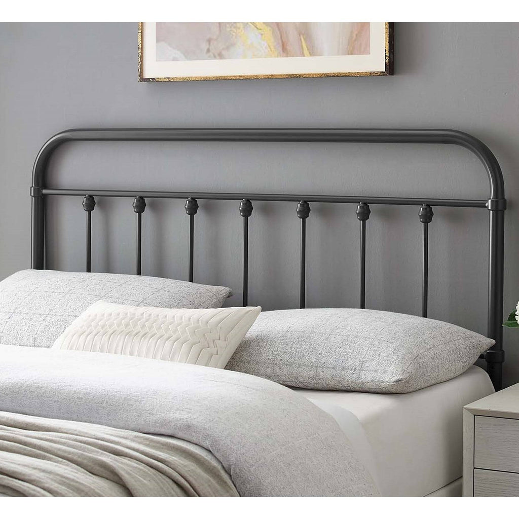 King Size Grey Metal Headboard O923