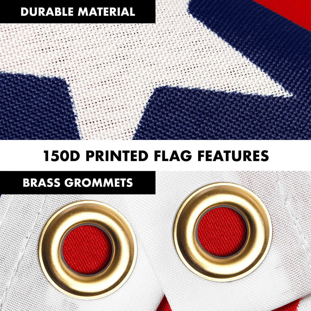6 Ft Aluminum Spinning Flagpole with 3x5 Ft Polyester Flag N57243