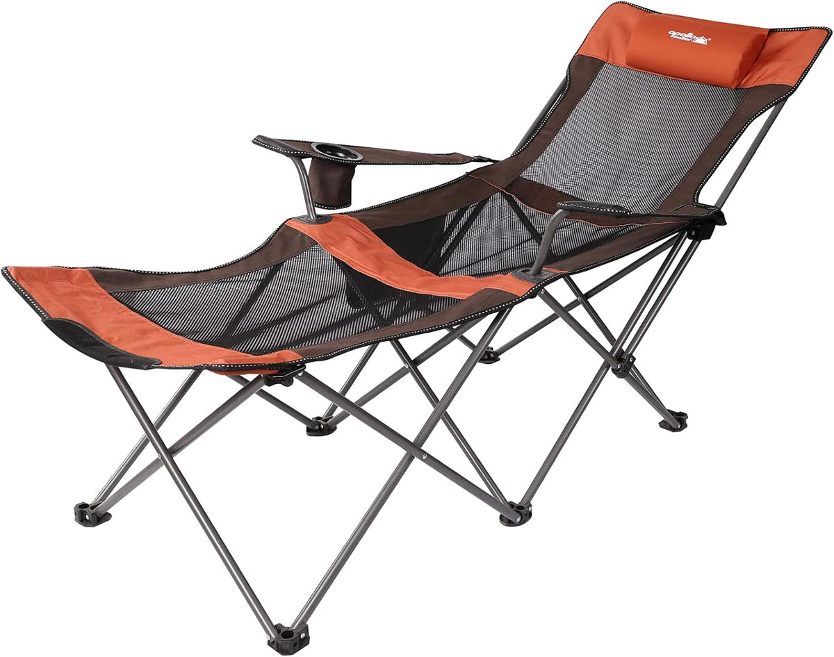 Mesh Folding Reclining Camping Chair with Carry Bag X308222