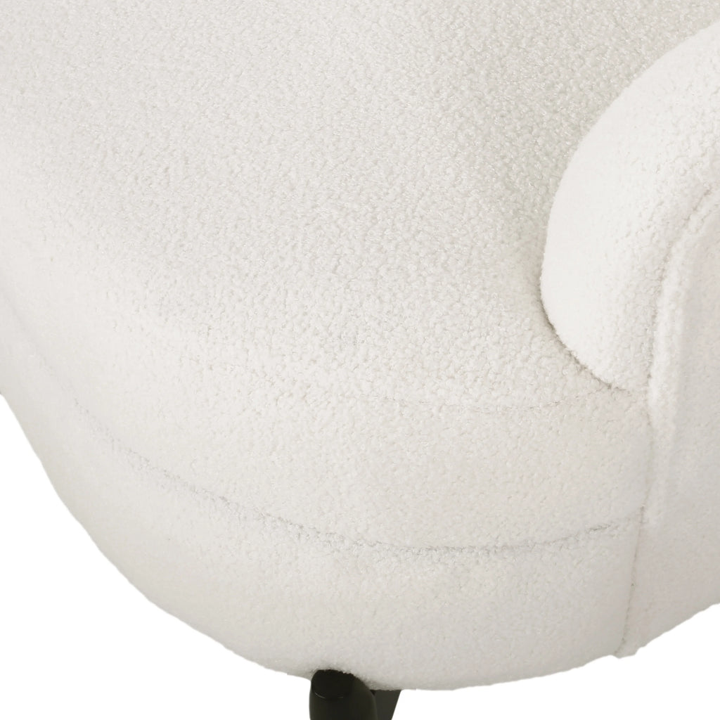 Contemporary Boucle Upholstered Club Chair P9217