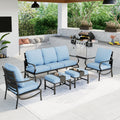 Blue Steel Sofa Outdoor Furniture Set X760272