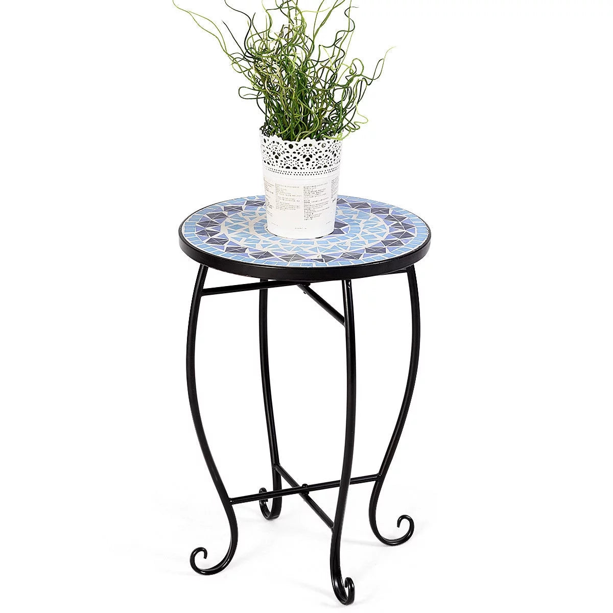 Cobalt Blue Mosaic Accent Table B730976