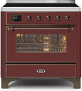 Burgundy Induction Range with Electric Oven X283