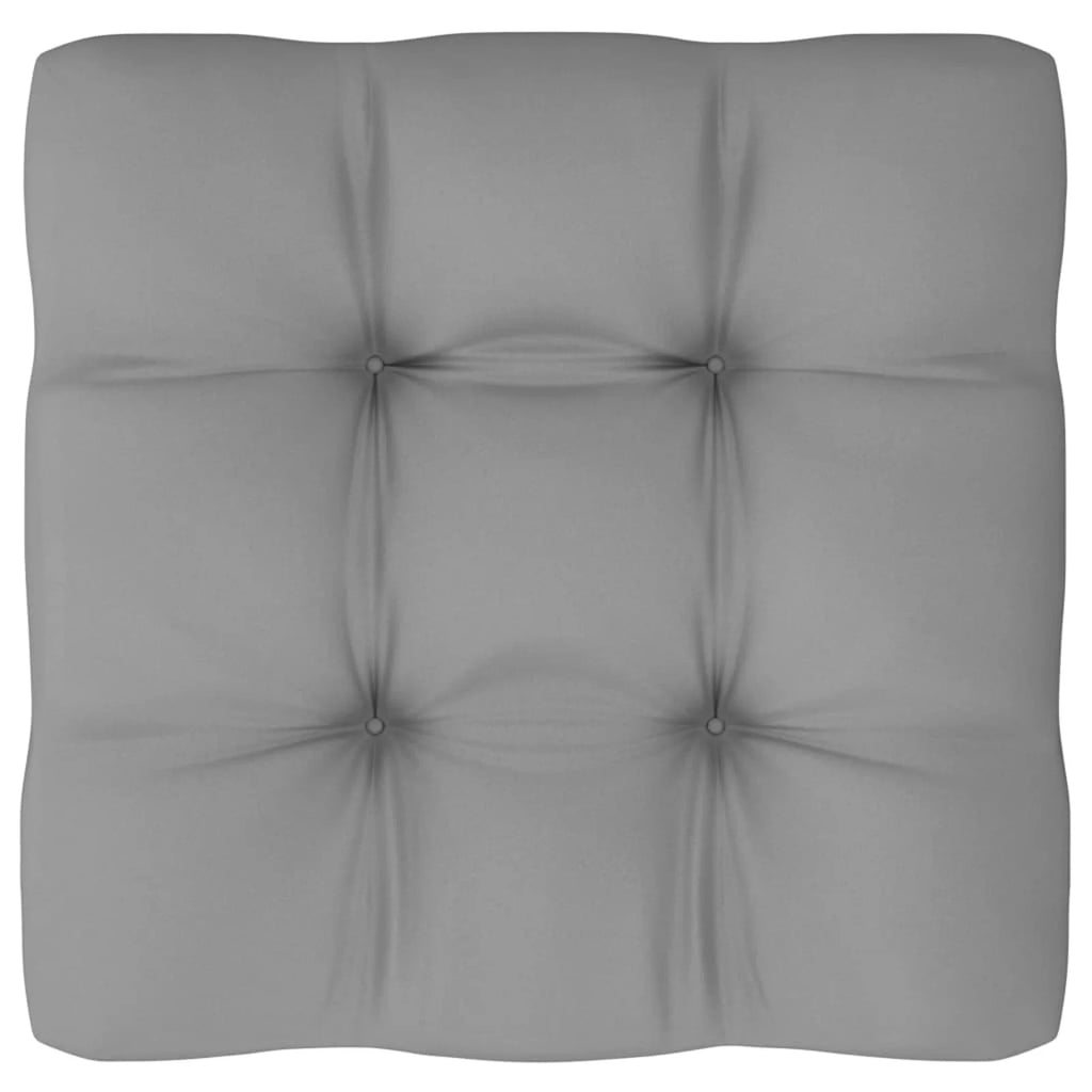12 Piece Gray Cushioned Pinewood Sectional Outdoor Furniture Set F766584