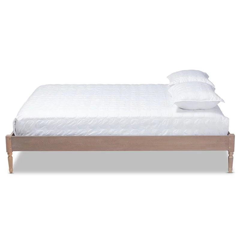 Mid-Century Wood Platform Queen Bed U462119