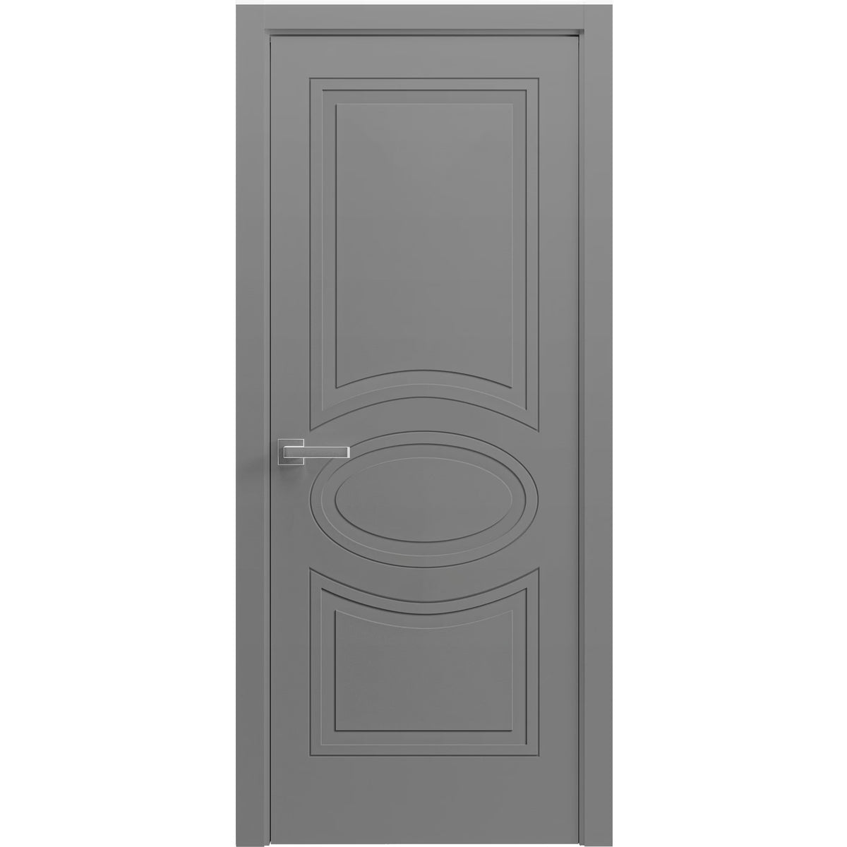 French Door 18" x 80" Painted Grey Single Panel B92108