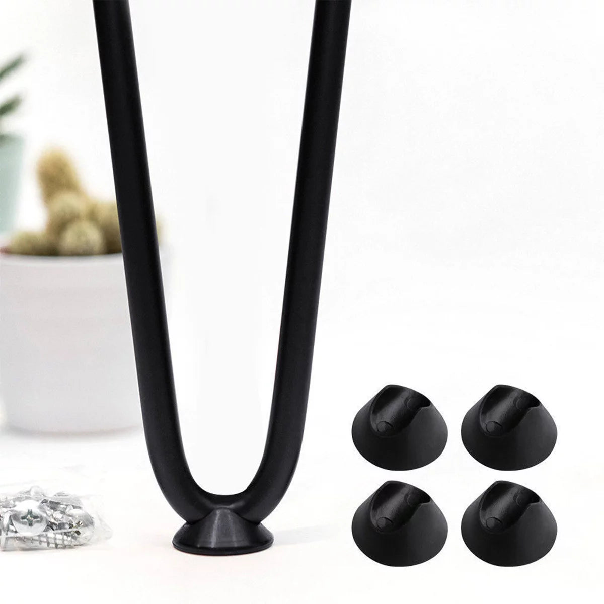 30" Heavy Duty Set Of 4 Black Hairpin Table Legs P844418