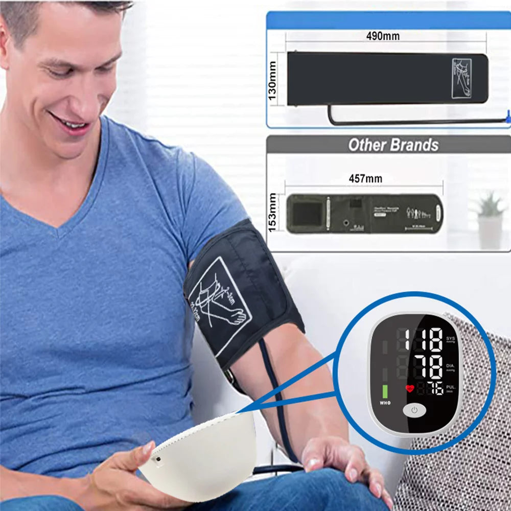 Automatic Digital Blood Pressure Monitor with Adjustable Cuff H387