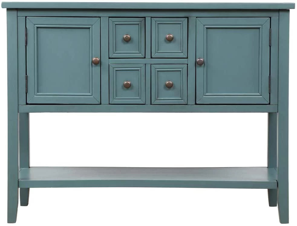 Console Table with Storage Drawers Cabinets and Bottom Shelf M25062