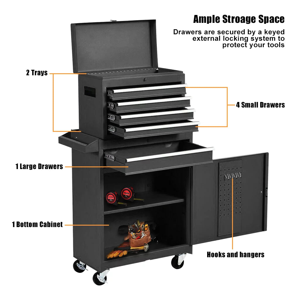 5 Drawer Rolling Tool Chest with Wheels B227247