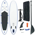Blue and White Inflatable Paddle Board Set P82166
