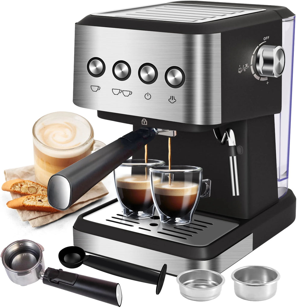 20 Bar Stainless Steel Espresso Machine with Milk Frother E16095