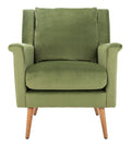 Olive Velvet Arm Chair U3539
