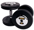 125 lb. Black Cast Iron Round Dumbbell Set T187658