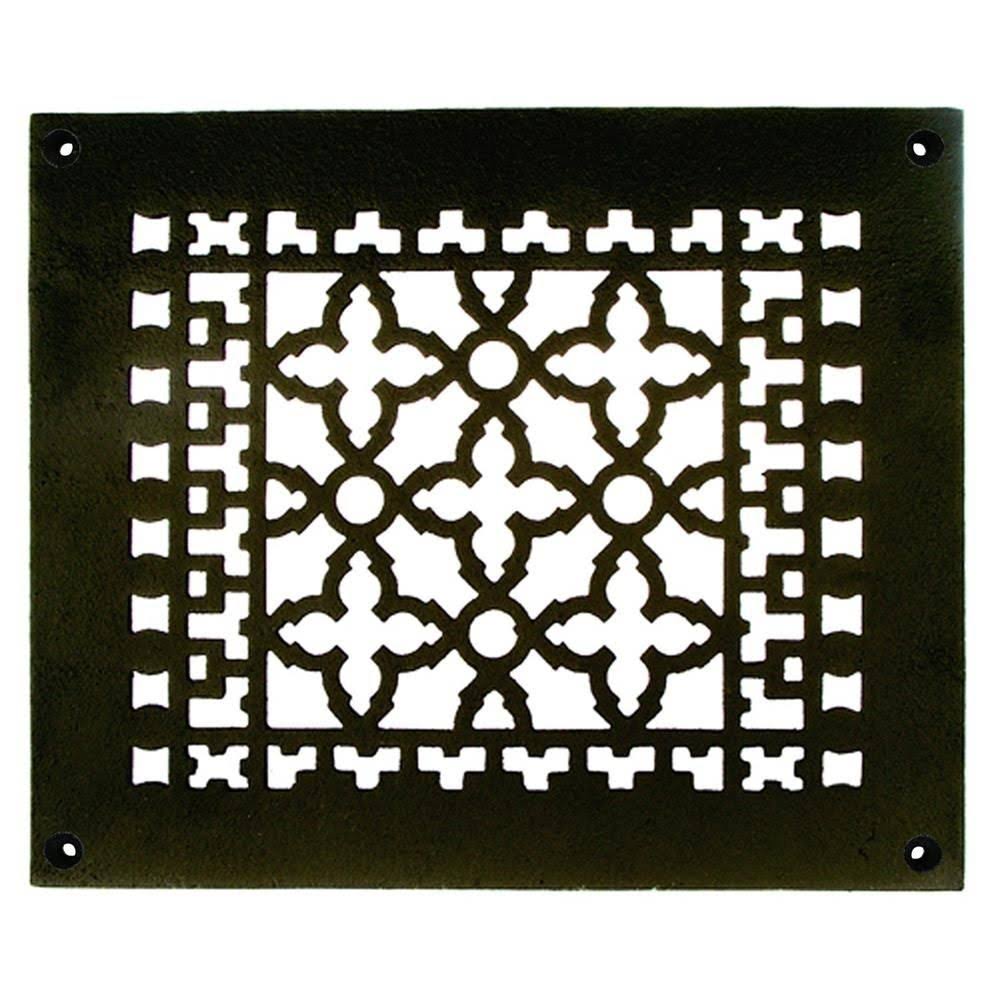 Black Cast Iron Grille with Screws Holes N5502