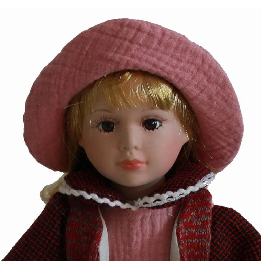 40cm Porcelain Doll with Display Stand F5161