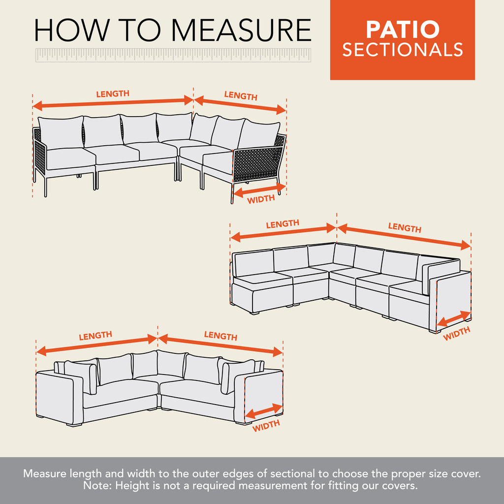 Beige Patio Sectional Lounge Cover P63080