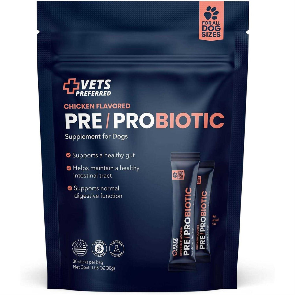 Chicken Flavored Pre-Probiotic Powder Supplement for Dogs 30 Sticks G317
